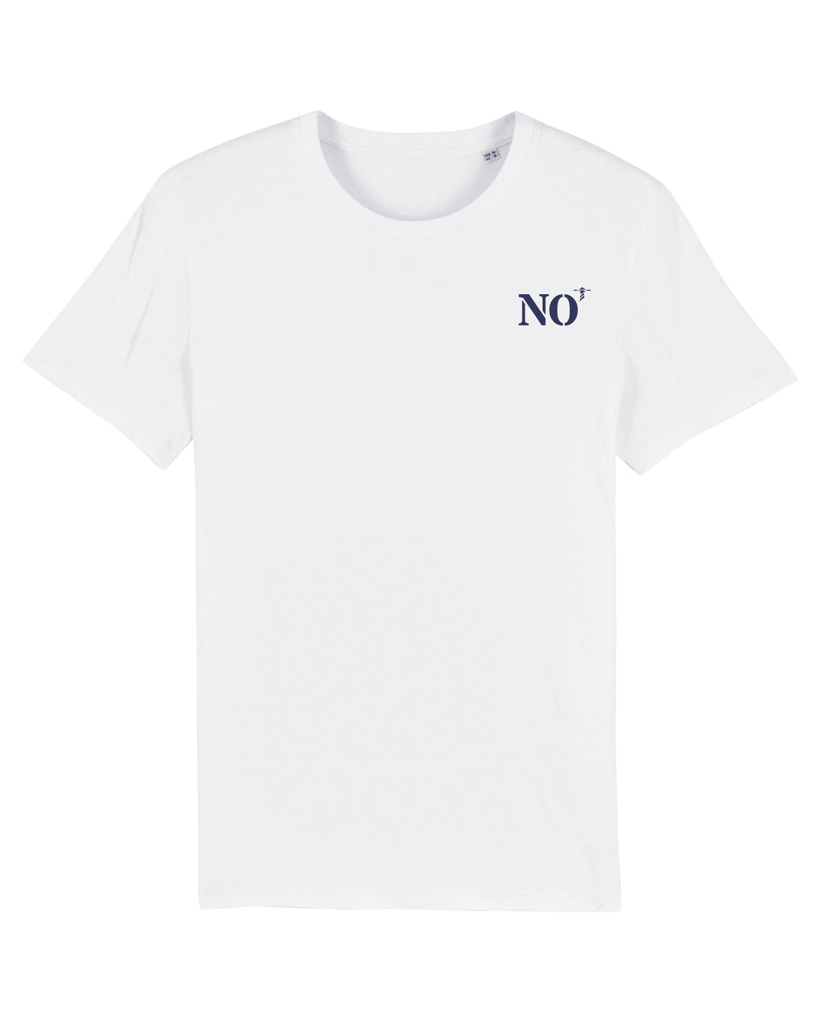 T-shirt brodé Noirmoutier NO Blanc et Bleu Marine - Quartier iodé