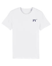 T-shirt brodé Papeete PY Blanc et Bleu Marine - Quartier iodé