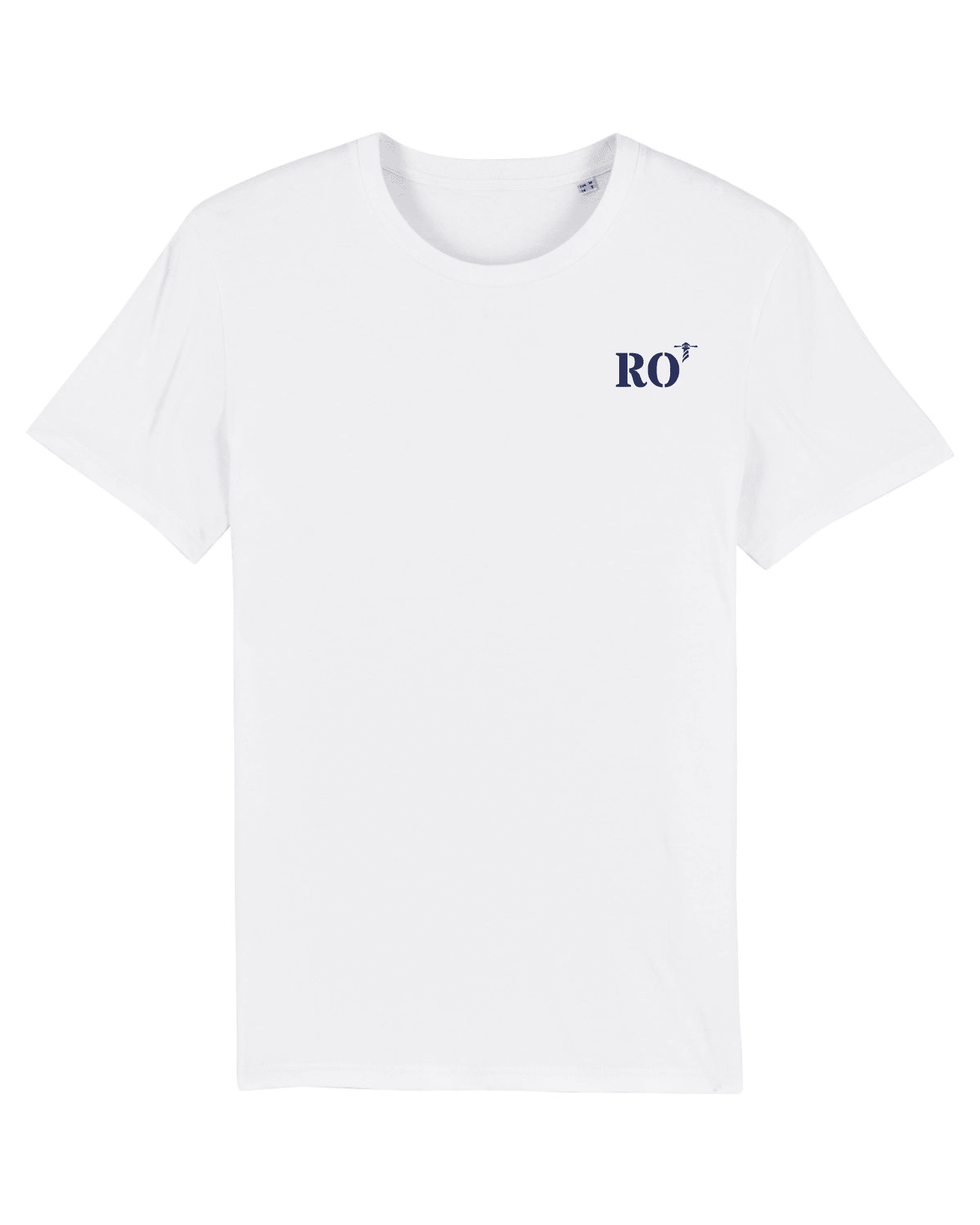 T-shirt brodé Rouen RO Blanc et Bleu Marine - Quartier iodé