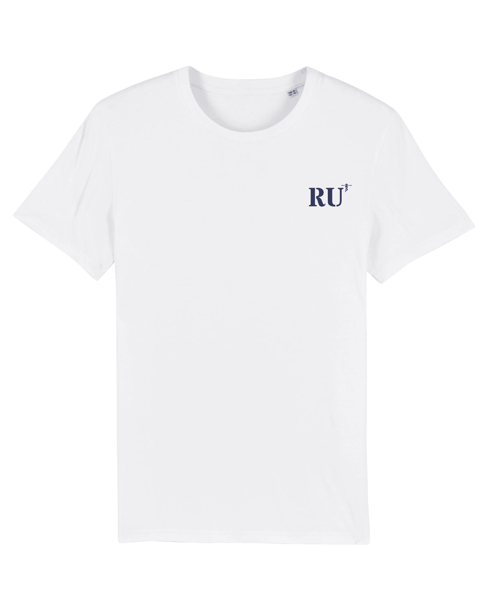 T-shirt brodé La Réunion RU Blanc et Bleu Marine - Quartier iodé