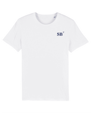T-shirt brodé SB Saint Brieuc Blanc et Bleu Marine - Quartier iodé