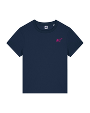 T-shirt brodé AC Arcachon - Bleu Marine et Rose - Femmes - Quartier iodé