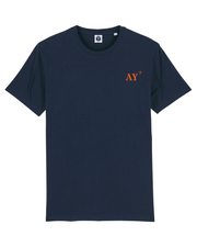 T-shirt brodé Auray AY - marine, orange et blanc - Unisexe - Quartier iodé