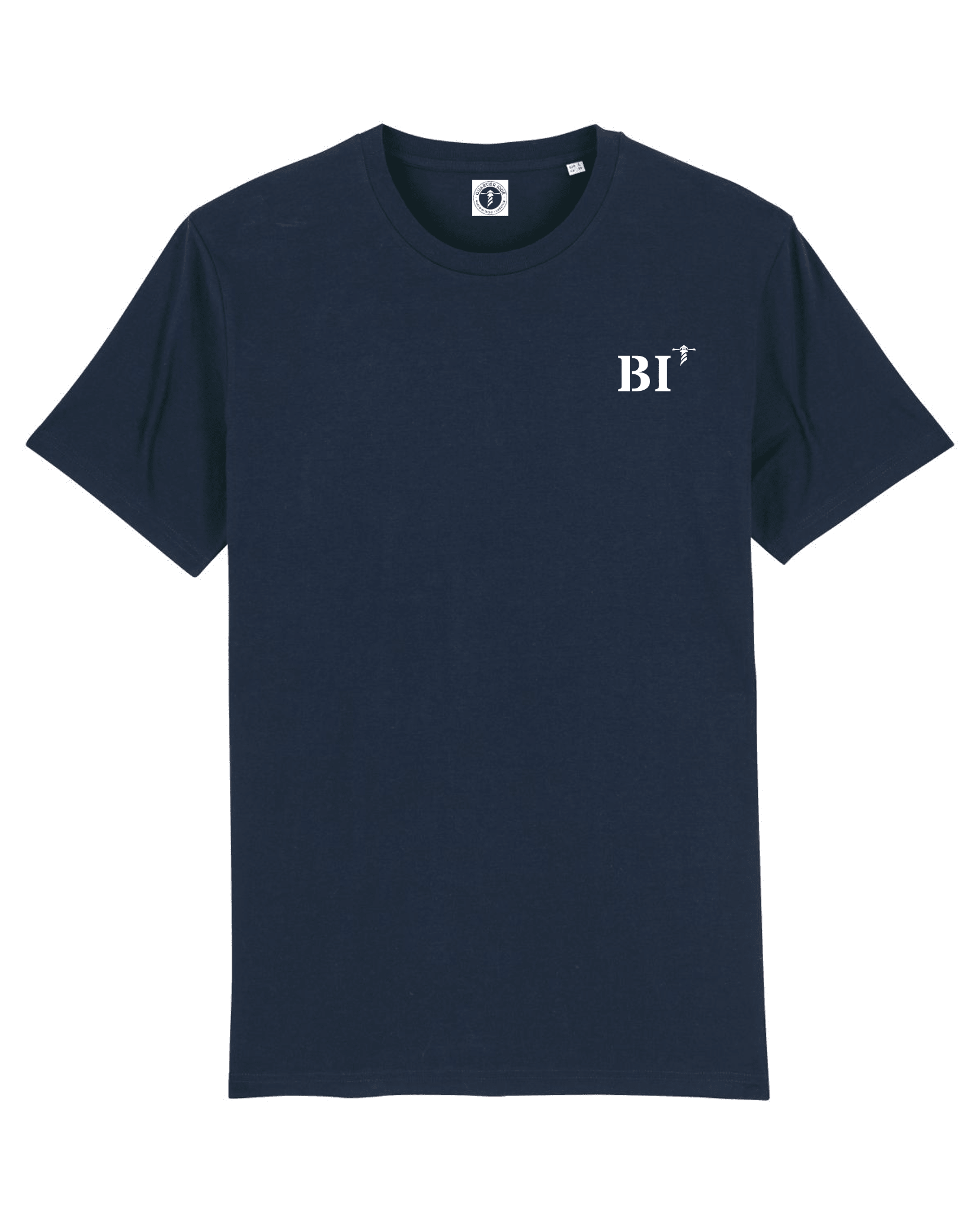 T-shirt Bastia BI - Bleu Marine Orange / Blanc - Quartier iodé