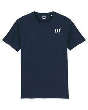 T-shirt brodé Île D'Oléron IO Marine - Orange et Blanc - Quartier iodé