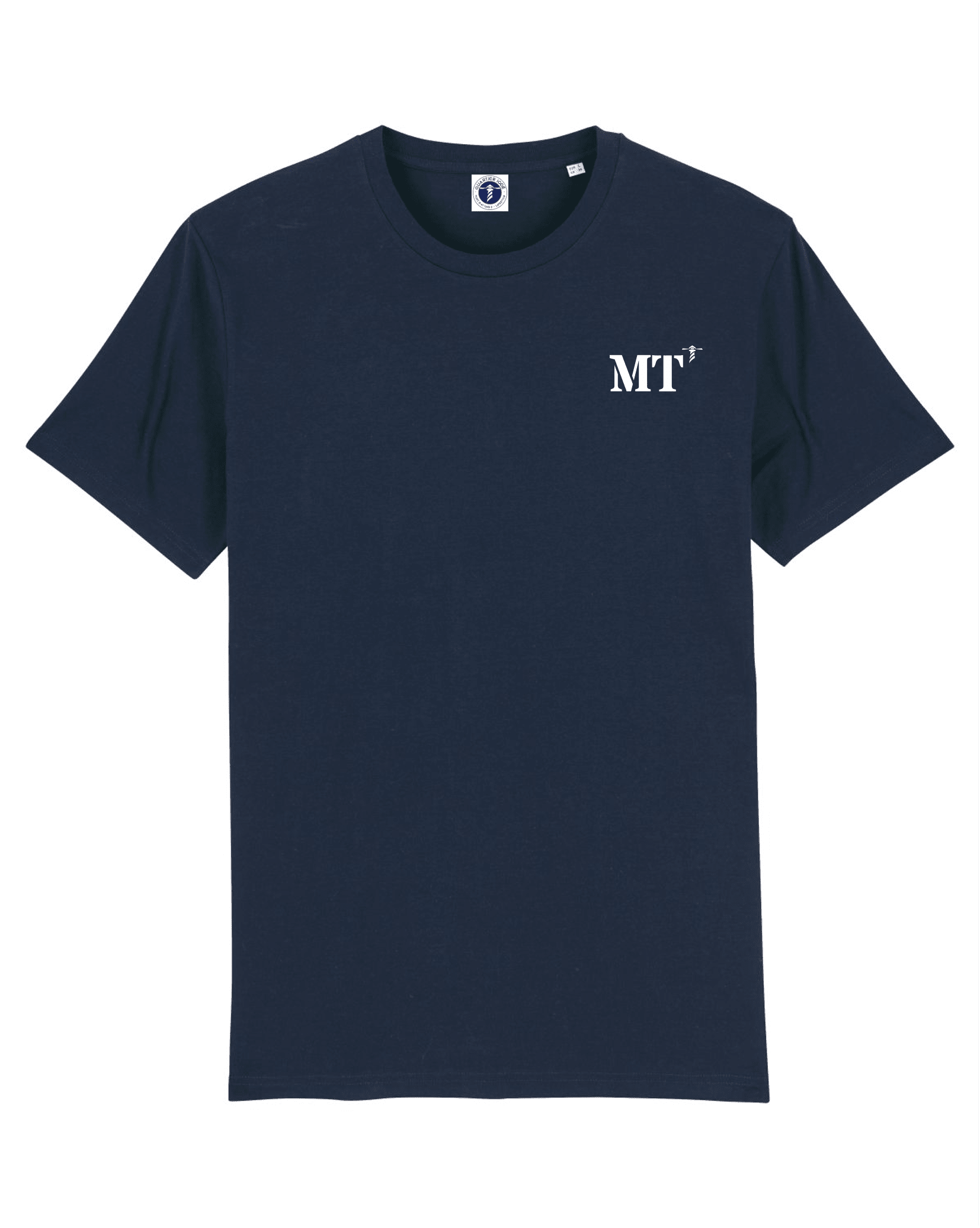 T-shirt brodé Martigues MT Bleu Marine - Orange / Blanc - Quartier iodé