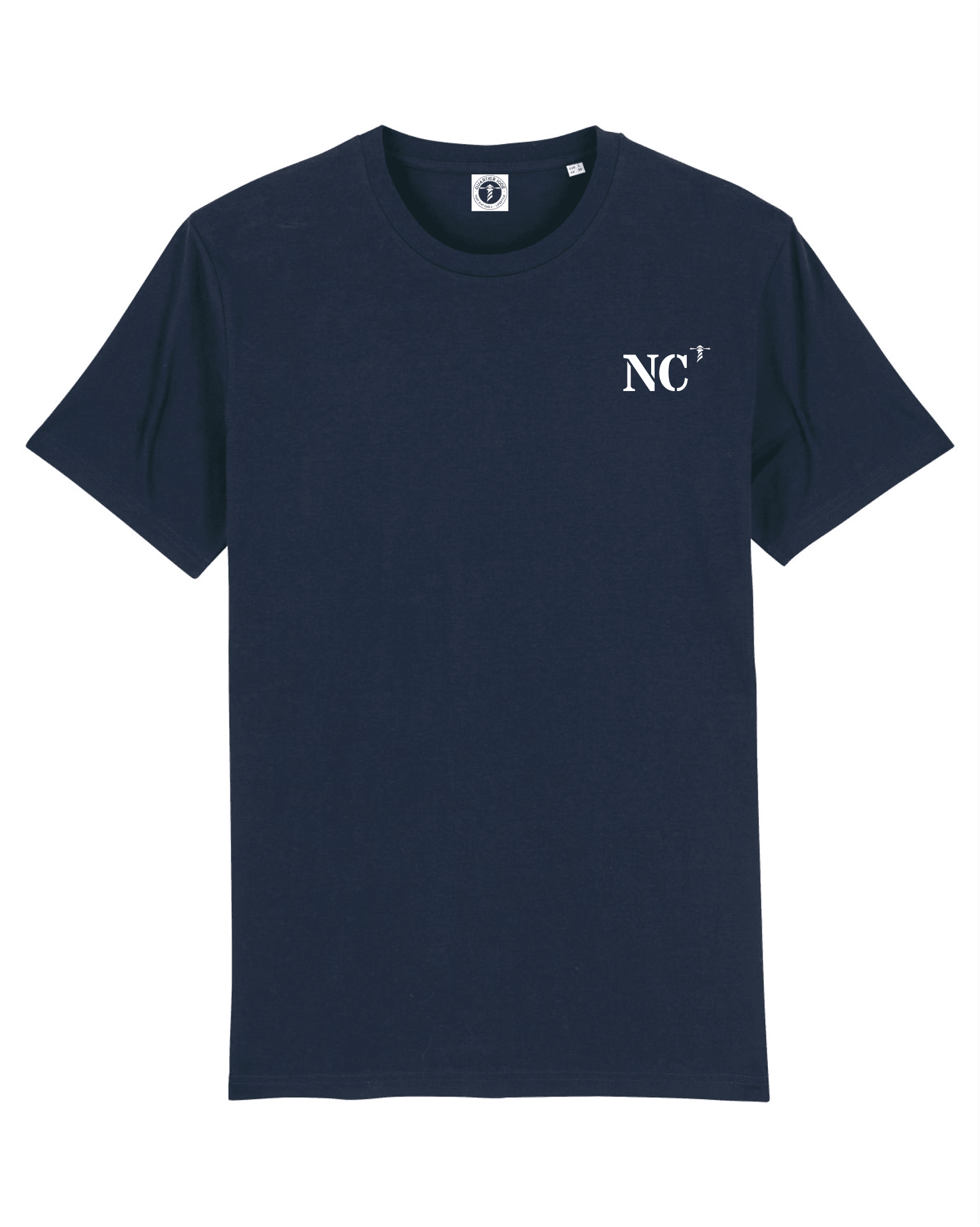 T-shirt brodé Nouméa NC Bleu Marine - Orange/ Blanc - Quartier iodé