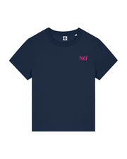 T-shirt brodé Noirmoutier NO Bleu Marine et Rose - Femme - Quartier iodé