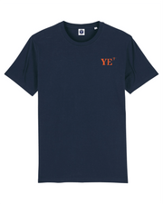 T-shirt brodé Île D'Yeu YE Marine - Bleu Marine - Orange / Blanc - Quartier iodé