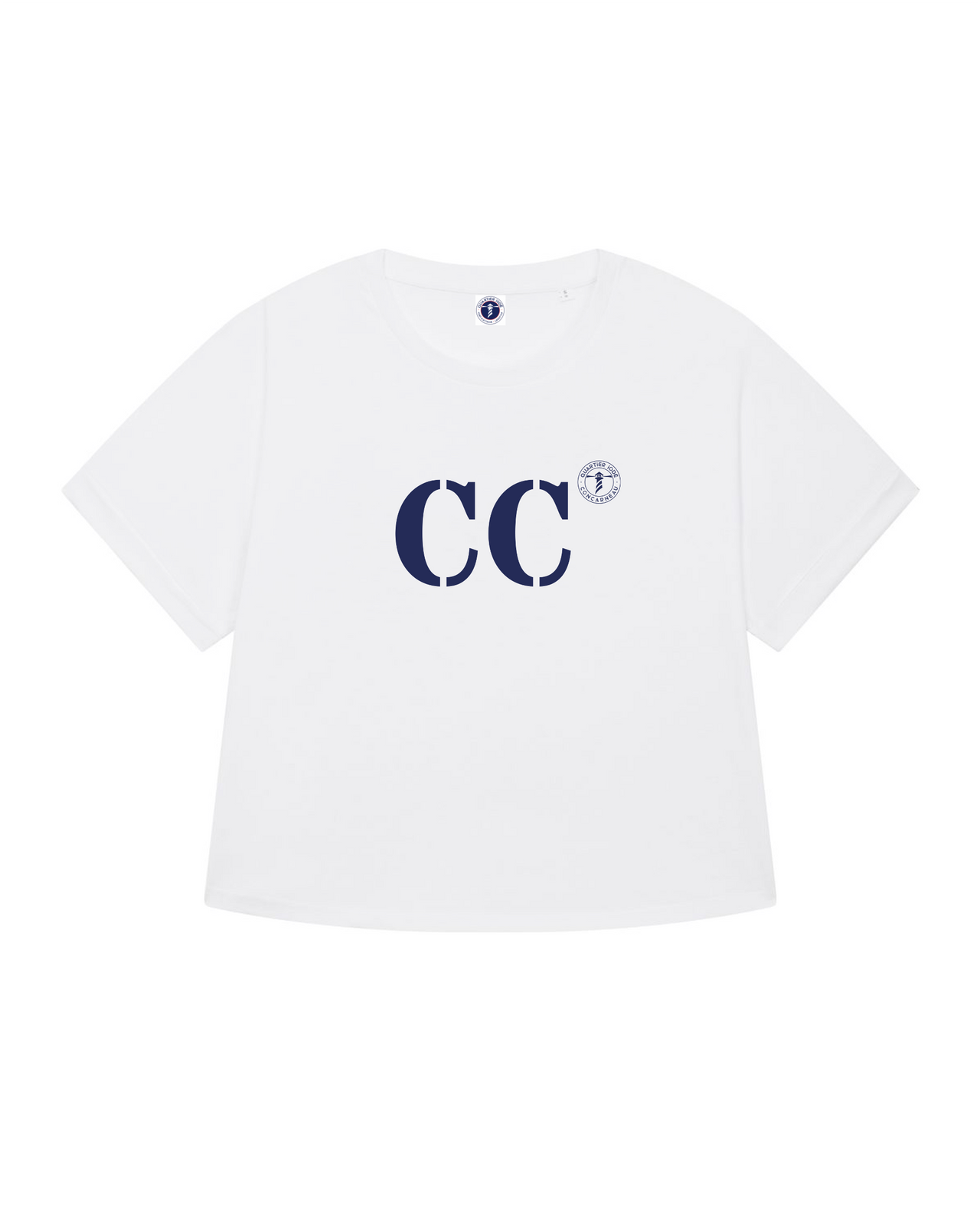 Tshirt oversized Concarneau CC - Blanc et Bleu - Femmes