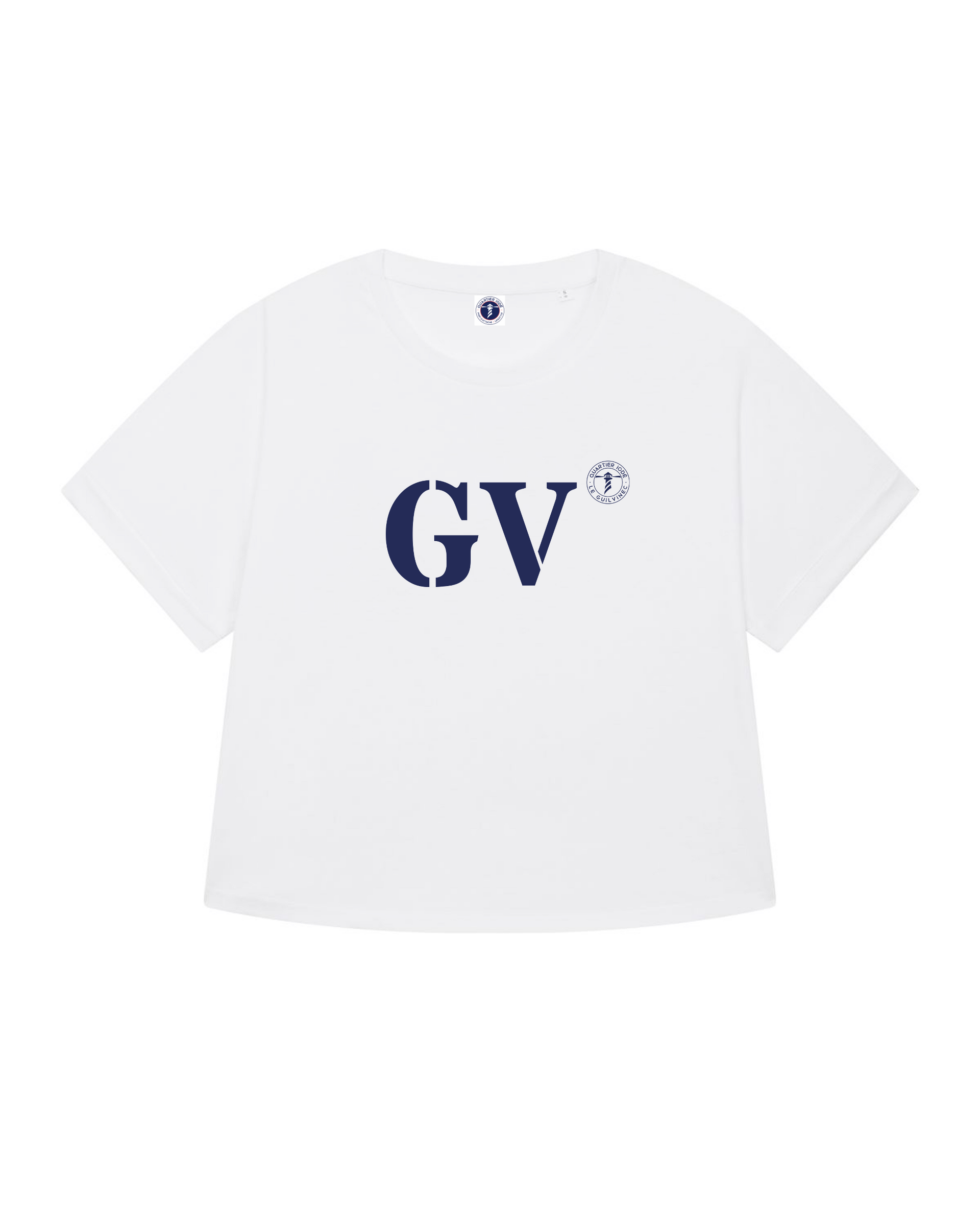 Le T shirt oversized GV pour Le Guilvinec de la marque Quartier iodé, pour porter son port d'attache avec style et décontraction