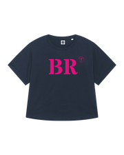 Tshirt oversized BR Brest "MON QUARTIER MARITIME" - Bleu et rose - Femmes - Quartier iodé
