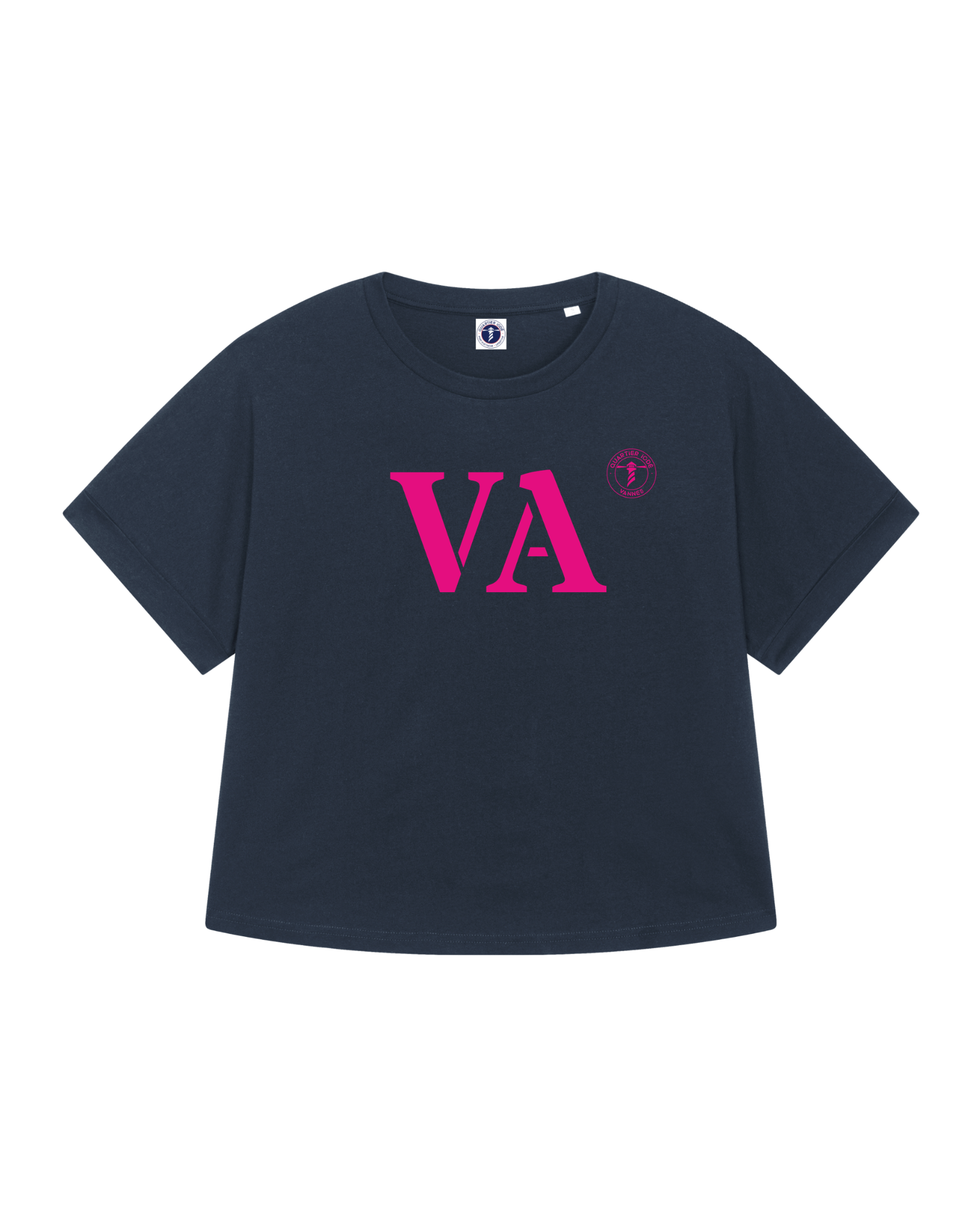 Tshirt Oversize breizh, de la marque bretonne Quartier iodé. Imprimé VA pour Vannes. Idéal pour femme, style chic décontracté.