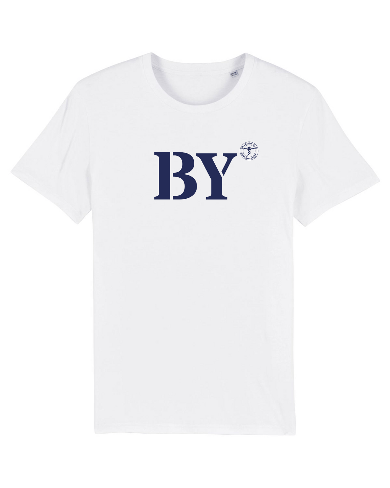 T-shirt Saint - Barthélemy BY Blanc et Bleu Marine - Quartier iodé
