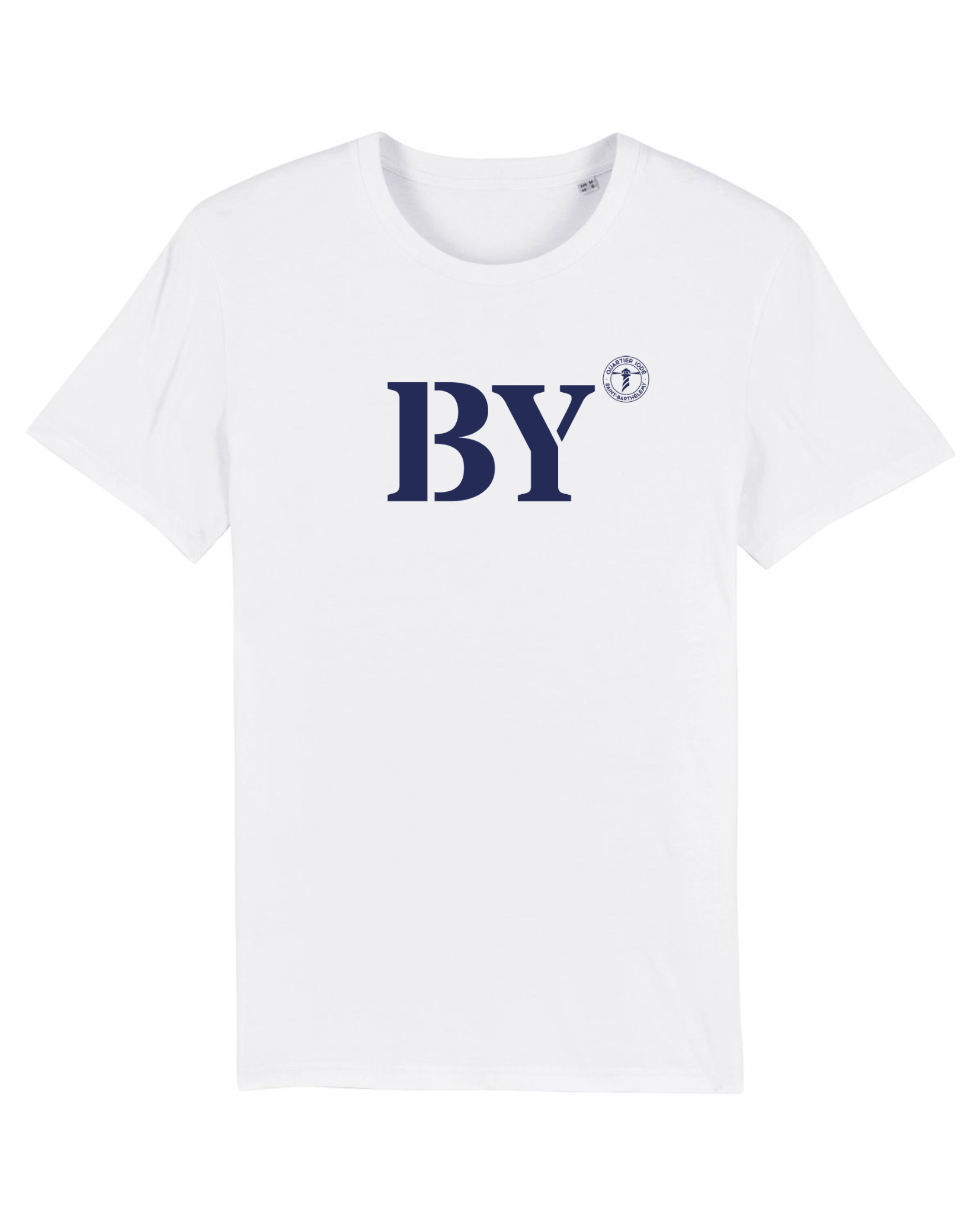 T-shirt Saint - Barthélemy BY Blanc et Bleu Marine - Quartier iodé