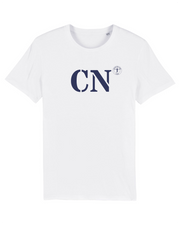 T-shirt Caen CN - Blanc et Bleu Marine - Quartier iodé