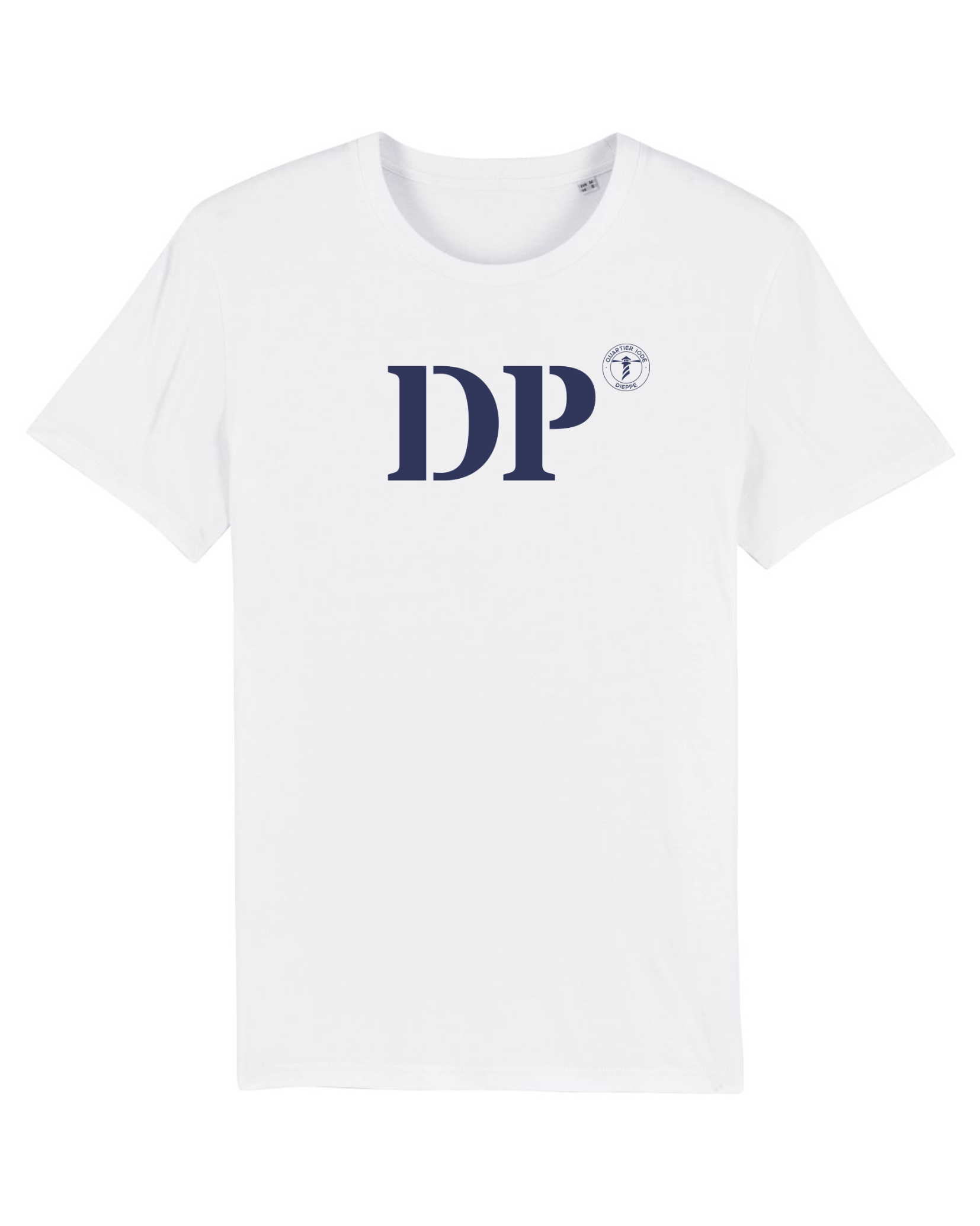 T-shirt Dieppe DP - Blanc et Bleu Marine - Quartier iodé
