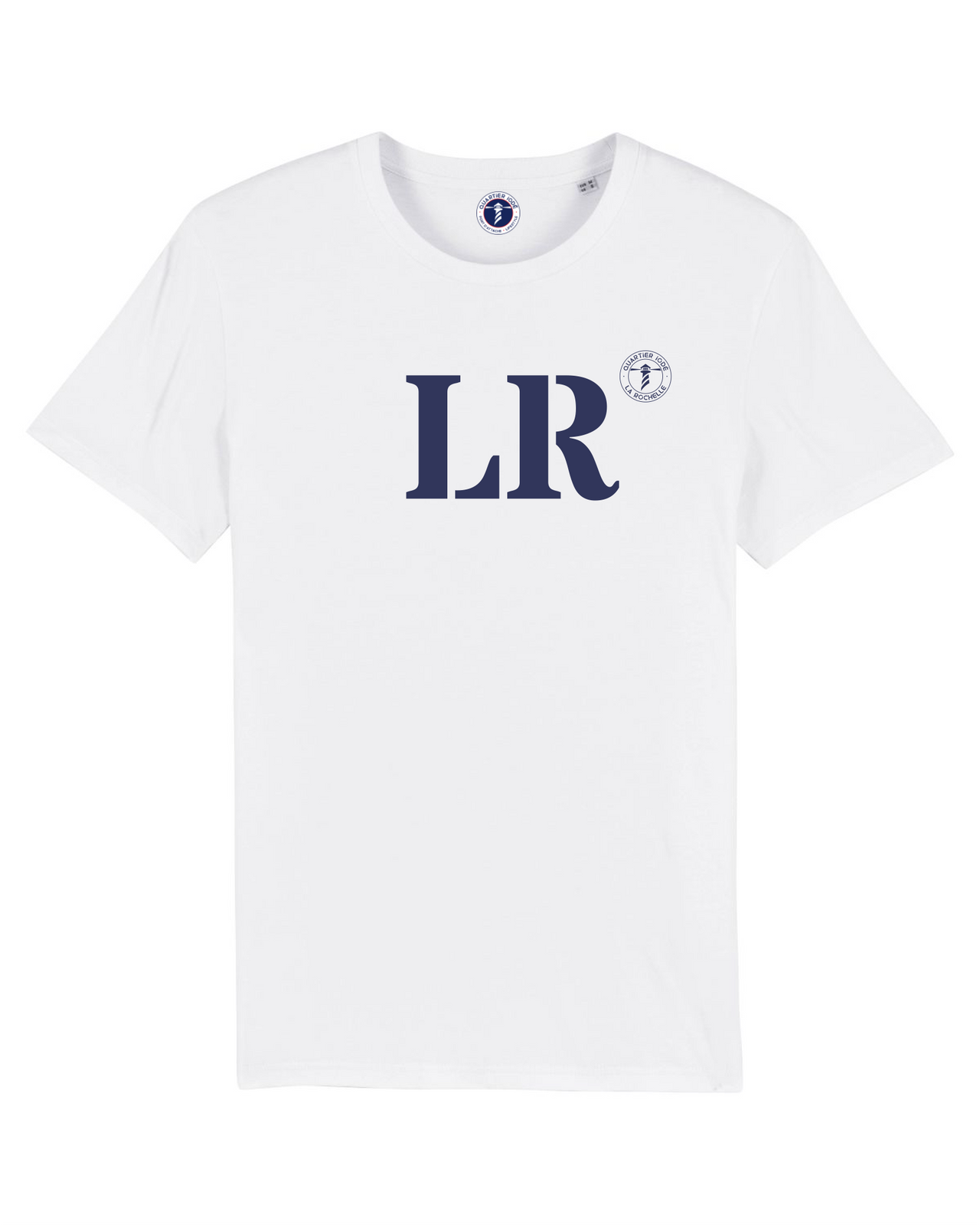 Quarter iodé, Tshirt basic blanc et bleu, port de La Rochelle LR, hommes et femmes