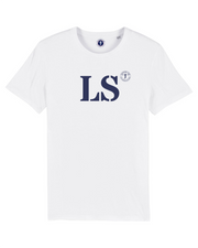 Quarter iodé, Tshirt basic blanc et bleu, port des Sables d'Olonne LS, hommes et femmes