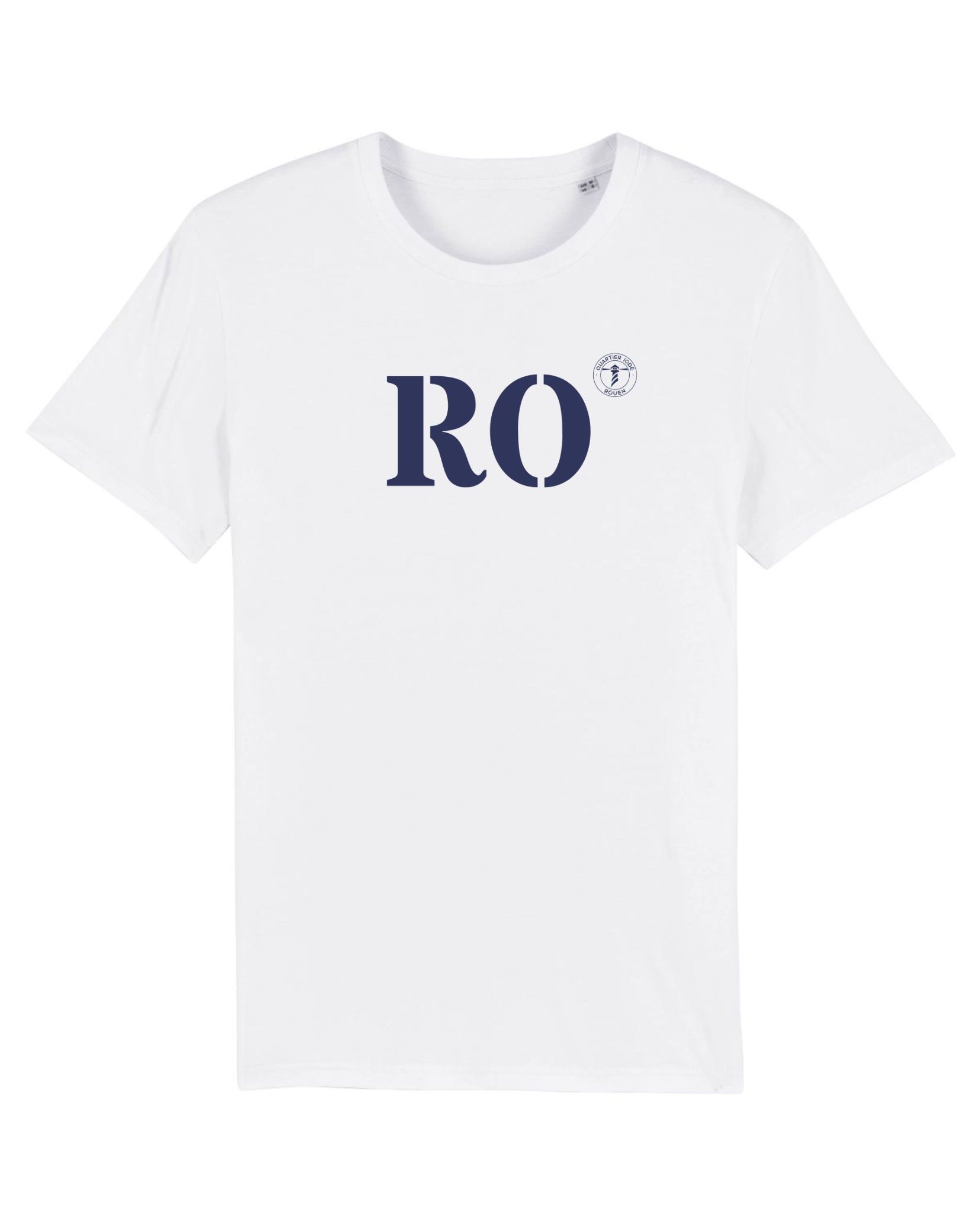 T-shirt Rouen RO - Blanc et Bleu Marine - Quartier iodé