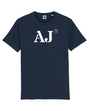 T shirt Homme port d'Ajaccio AJ bleu marine et blanc