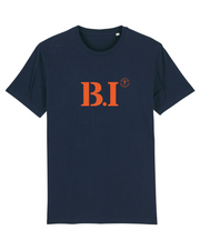 T-shirt Belle Île B.I Marine et orange - Quartier iodé