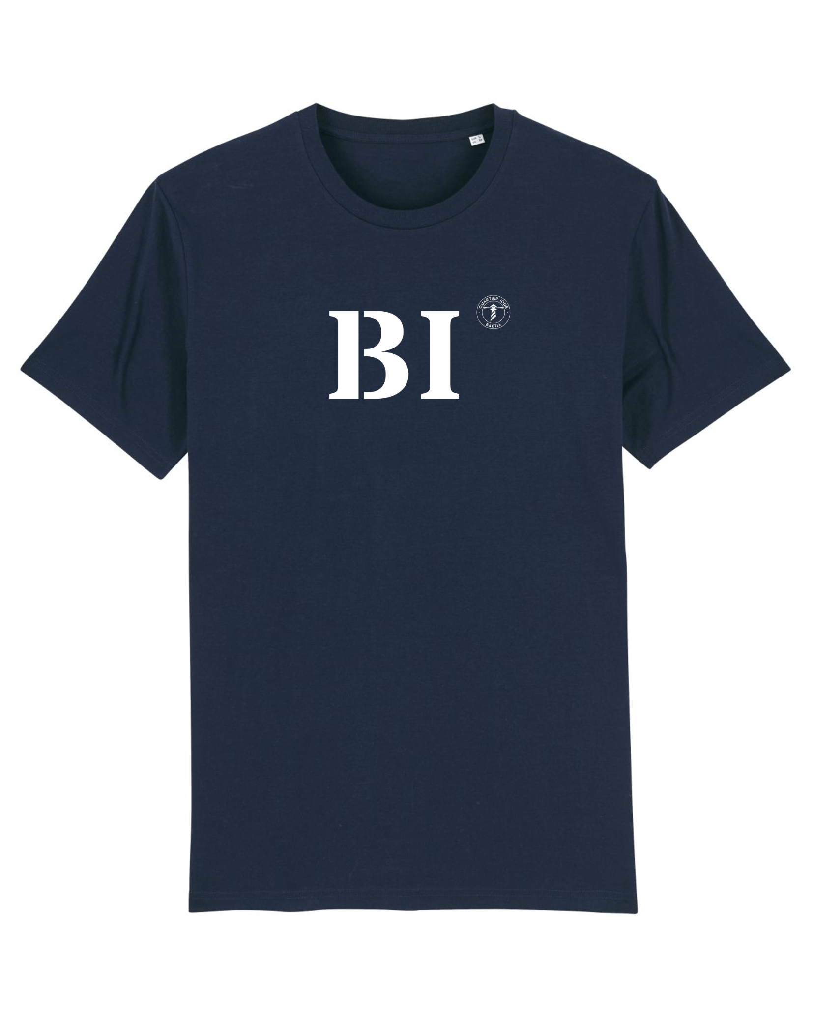 T-shirt Bastia BI - Marine et Blanc - Quartier iodé