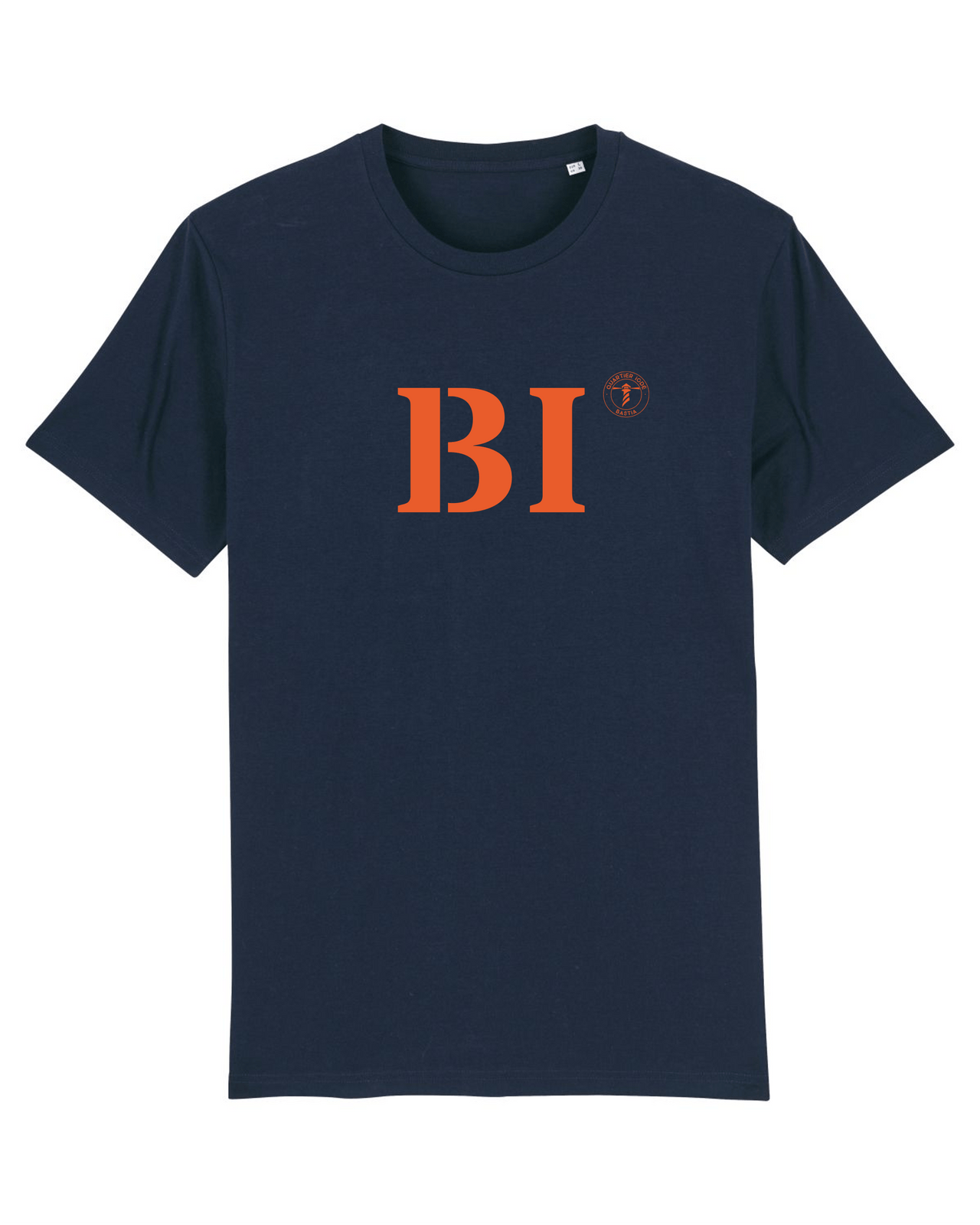 T-shirt Bastia BI - Marine et orange - Quartier iodé