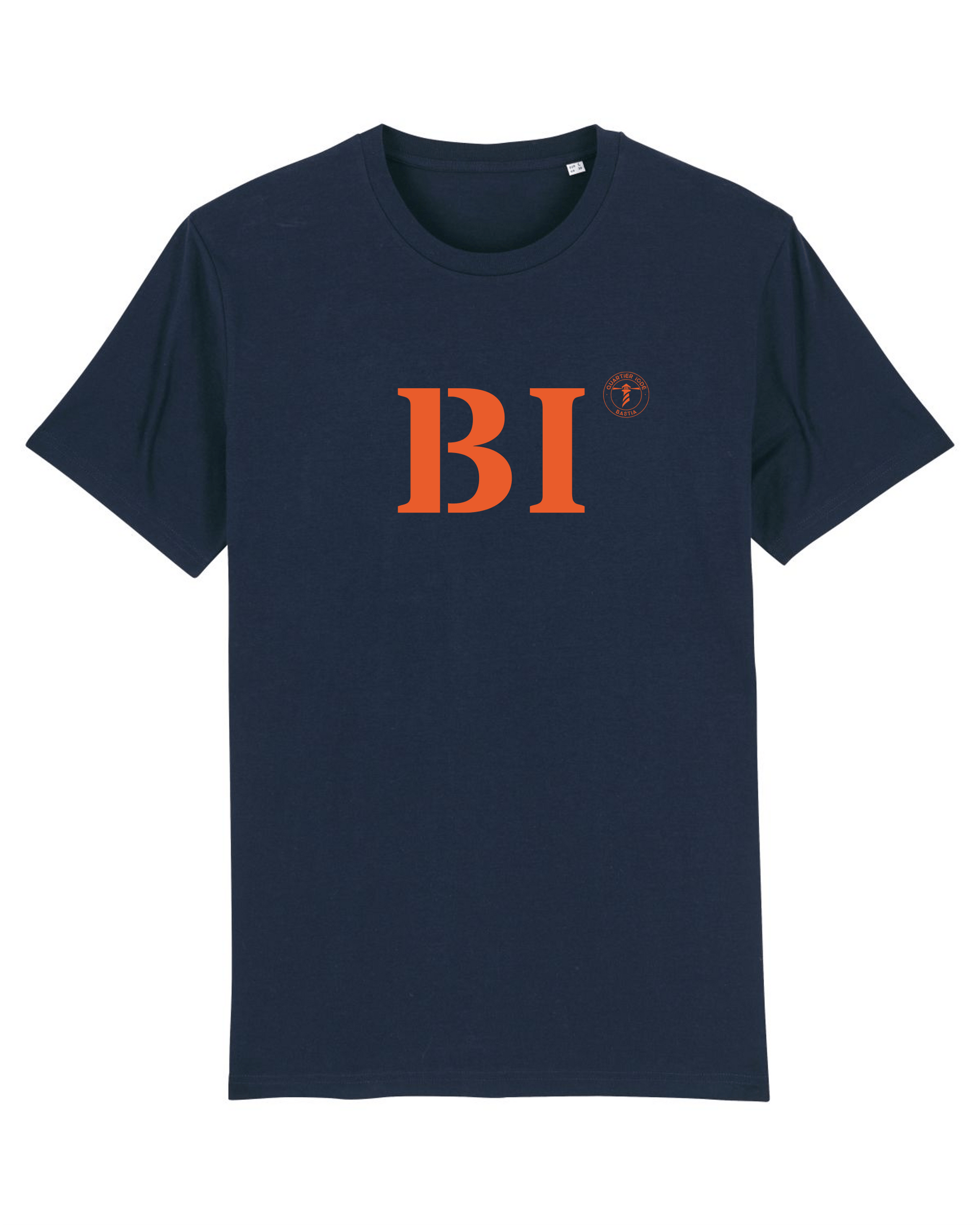 T-shirt Bastia BI - Marine et orange - Quartier iodé