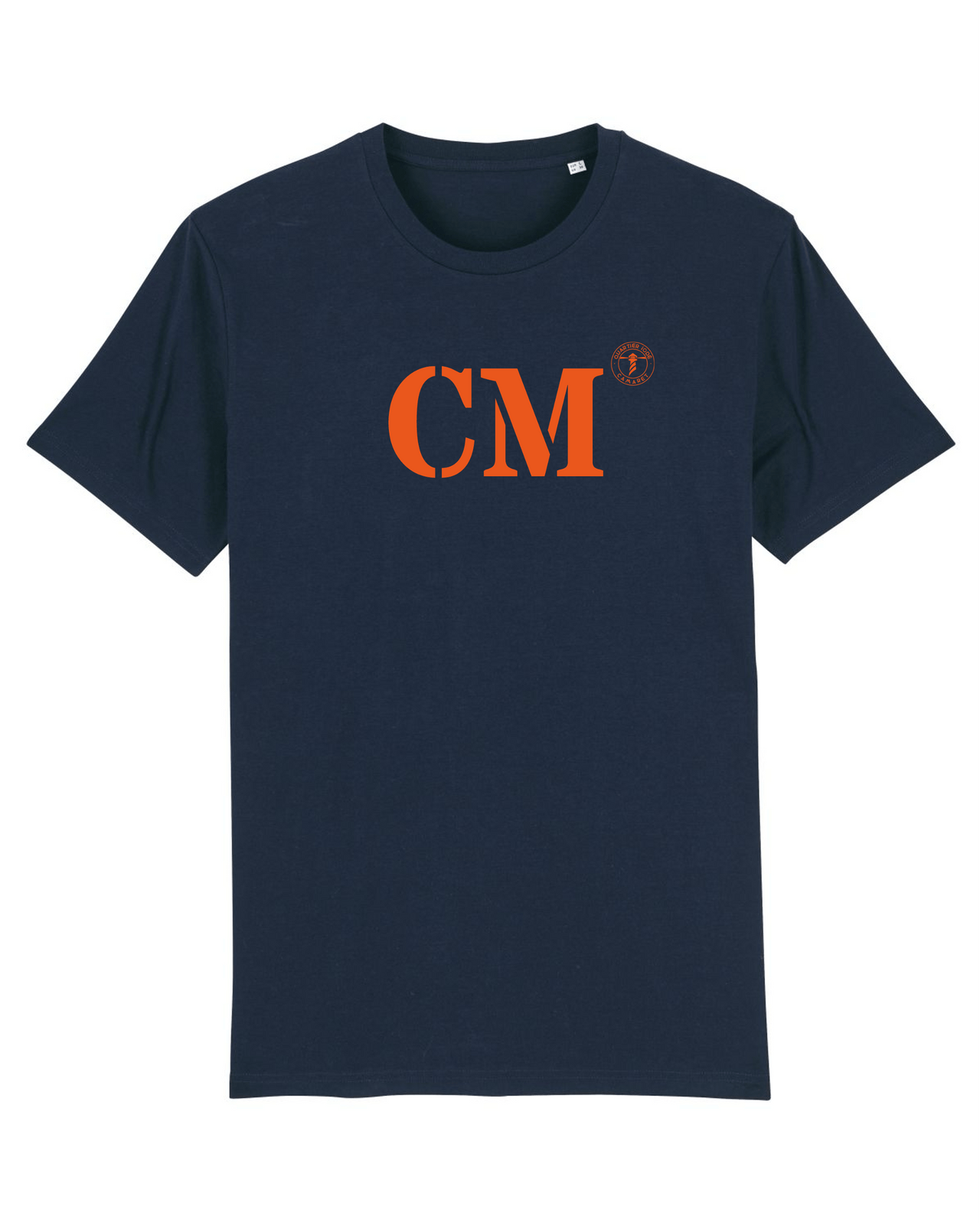 T-shirt CM Camaret - Marine et Orange - Unisexe - Quartier iodé