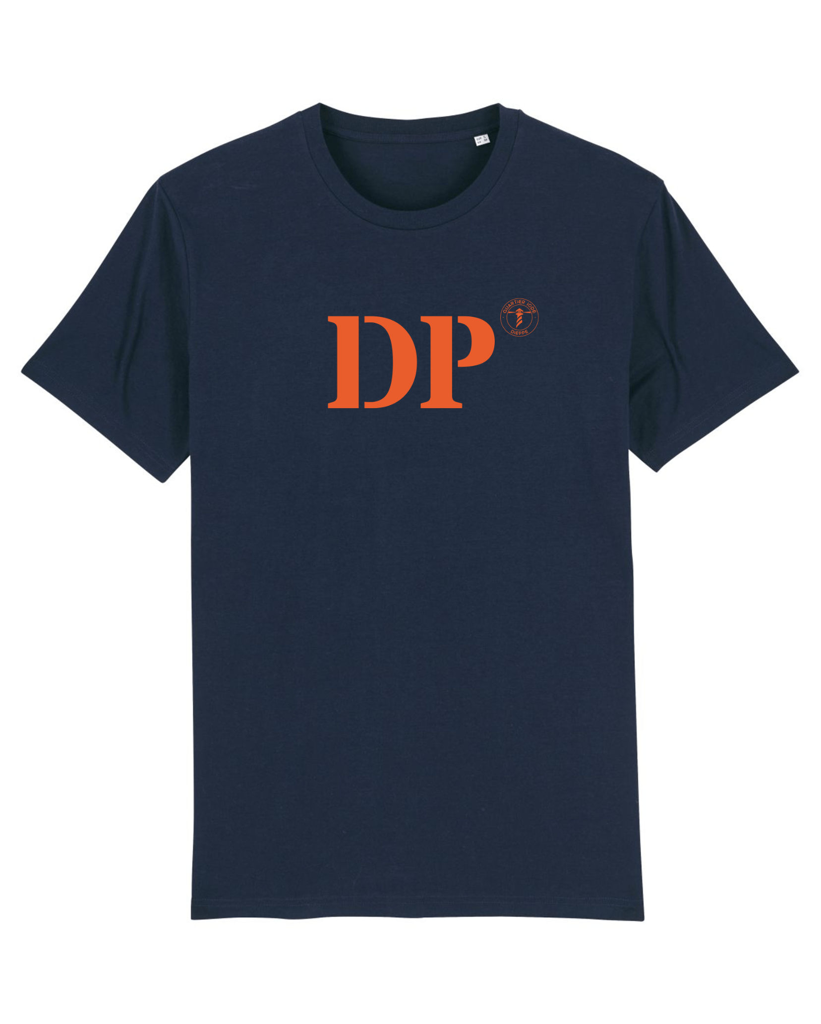 T-shirt Dieppe DP - Marine et orange - Quartier iodé