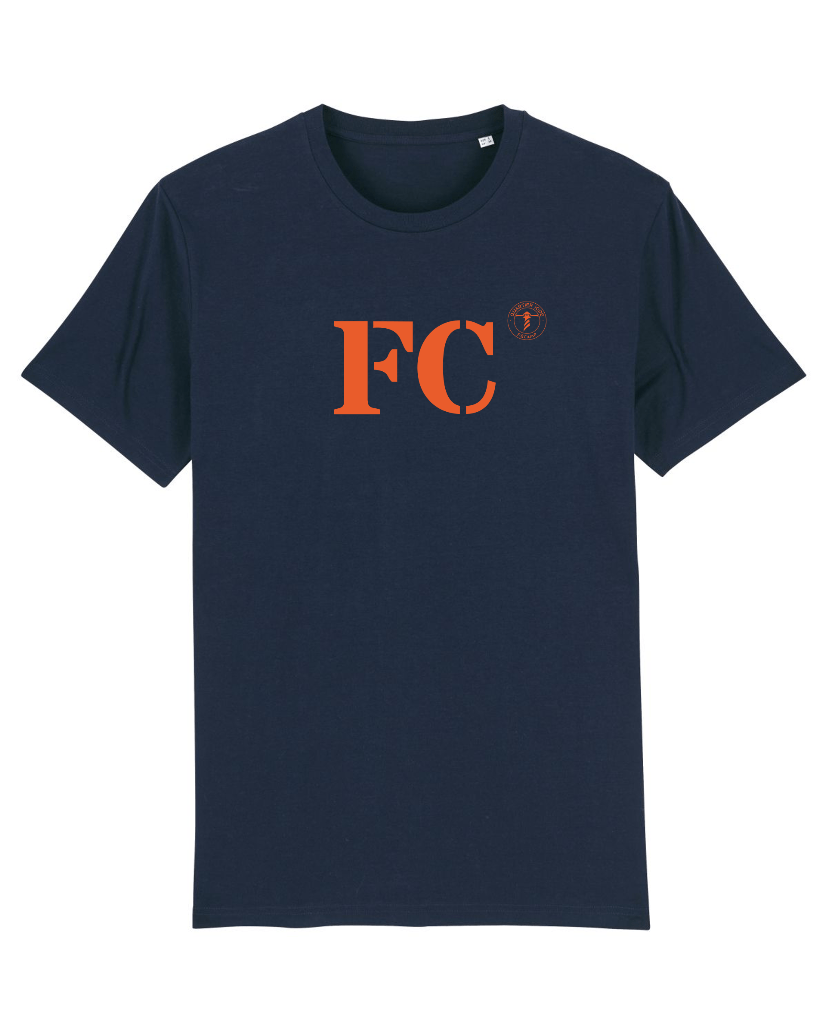T-shirt Fécamp FC - Marine et orange - Quartier iodé