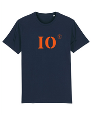 T-shirt Île D'Oléron IO Marine et orange - Quartier iodé