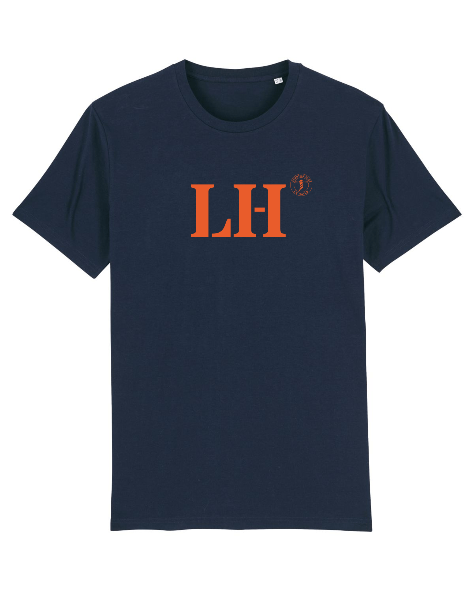 T-shirt Le Havre LH - Marine et orange - Quartier iodé