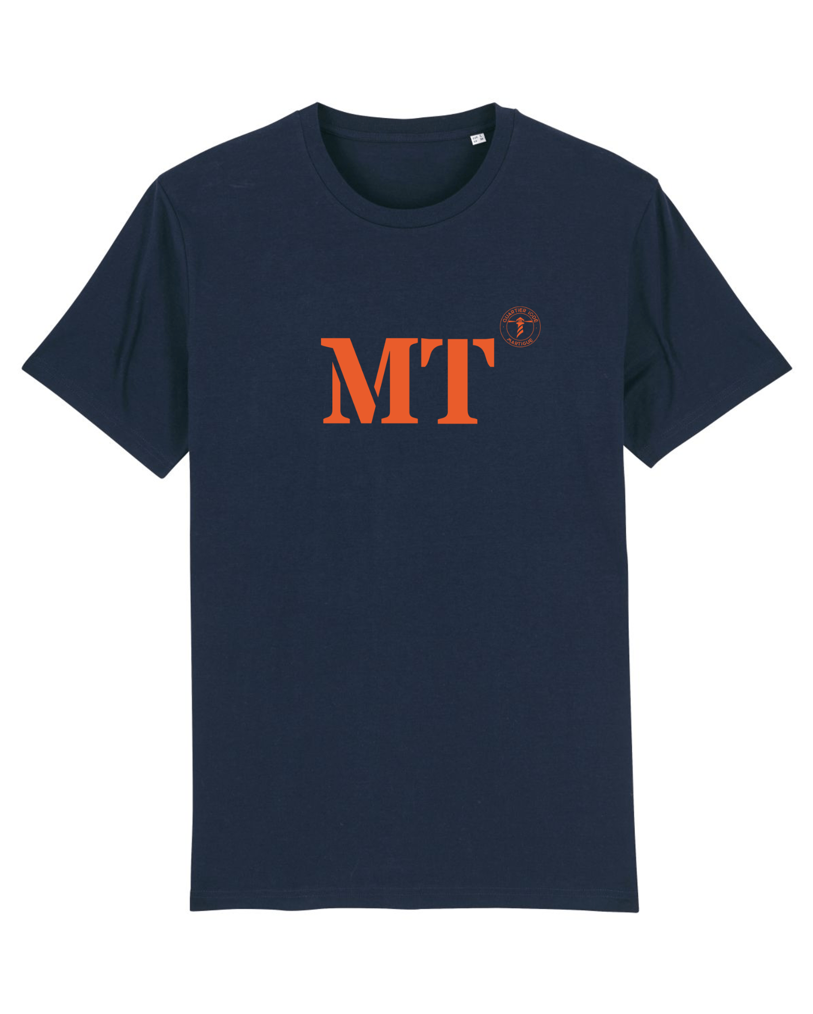 T-shirt Martigues MT  Marine et orange - Quartier iodé