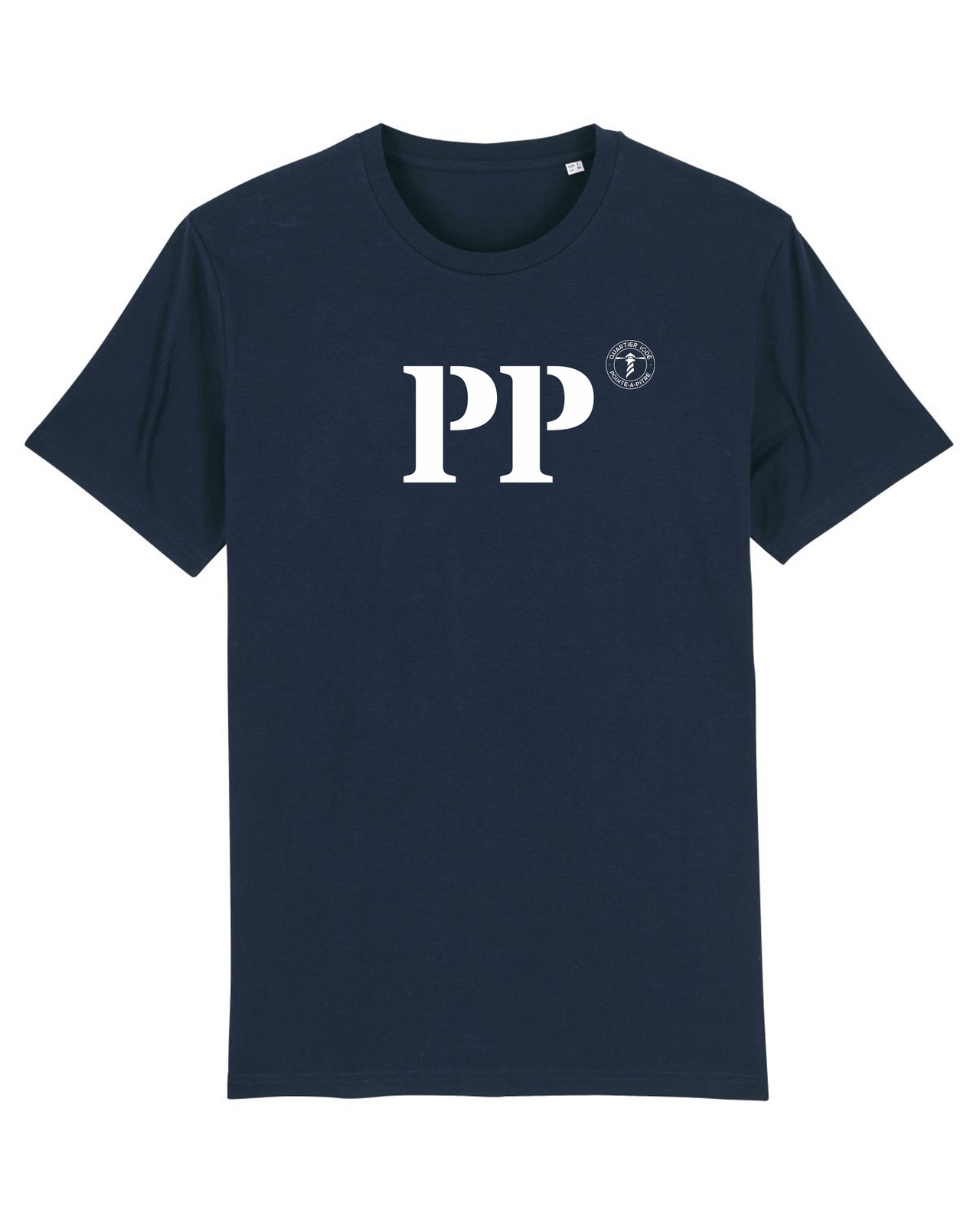 T-shirt Pointe - à - Pitre PP Marine et Blanc - Quartier iodé
