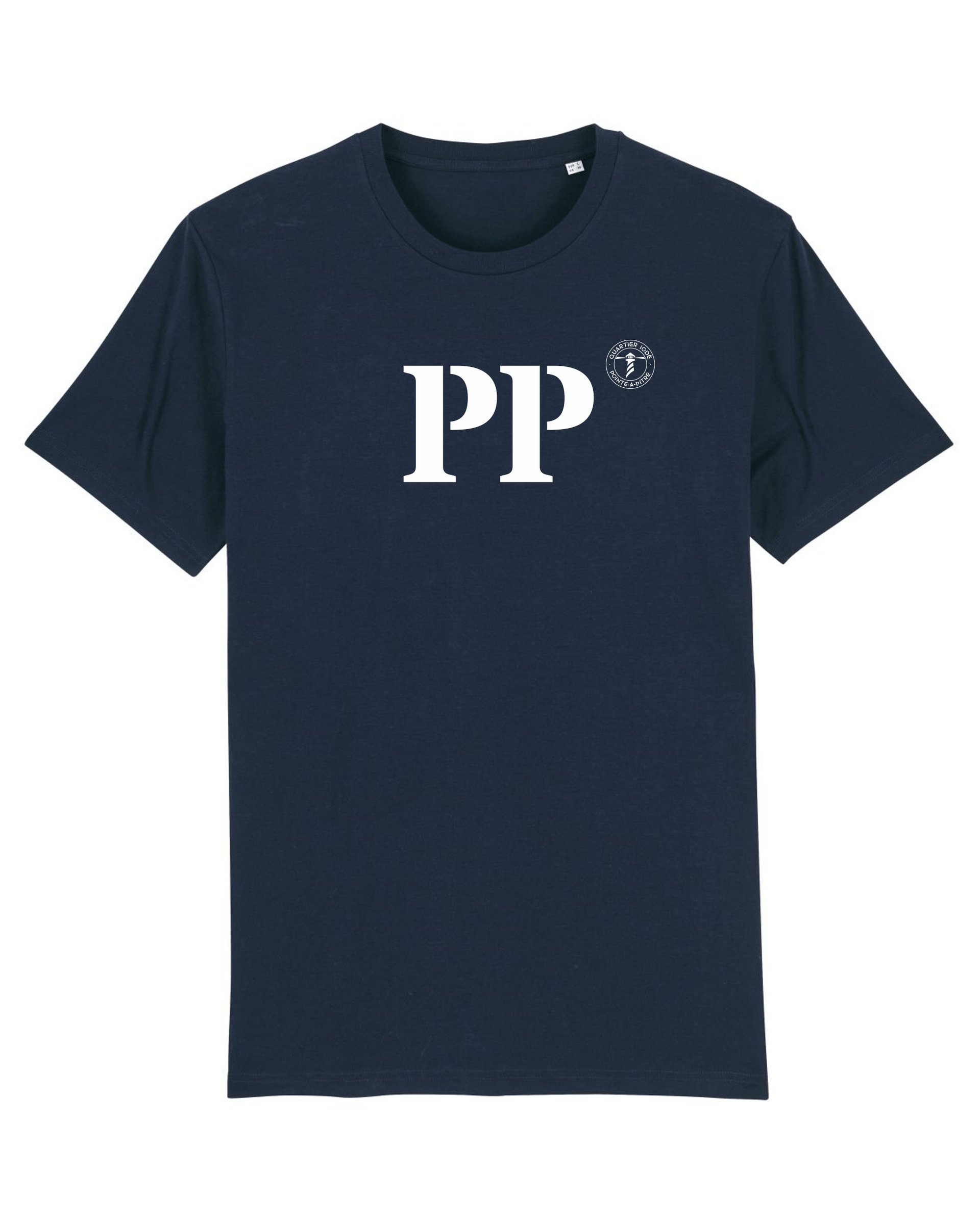 T-shirt Pointe - à - Pitre PP Marine et Blanc - Quartier iodé