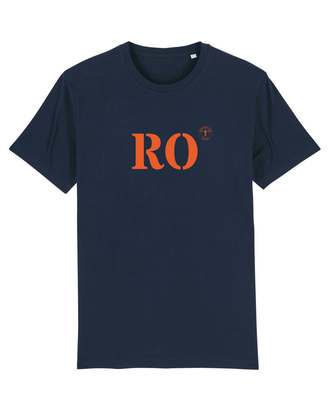 T-shirt Rouen RO - Marine et orange - Quartier iodé