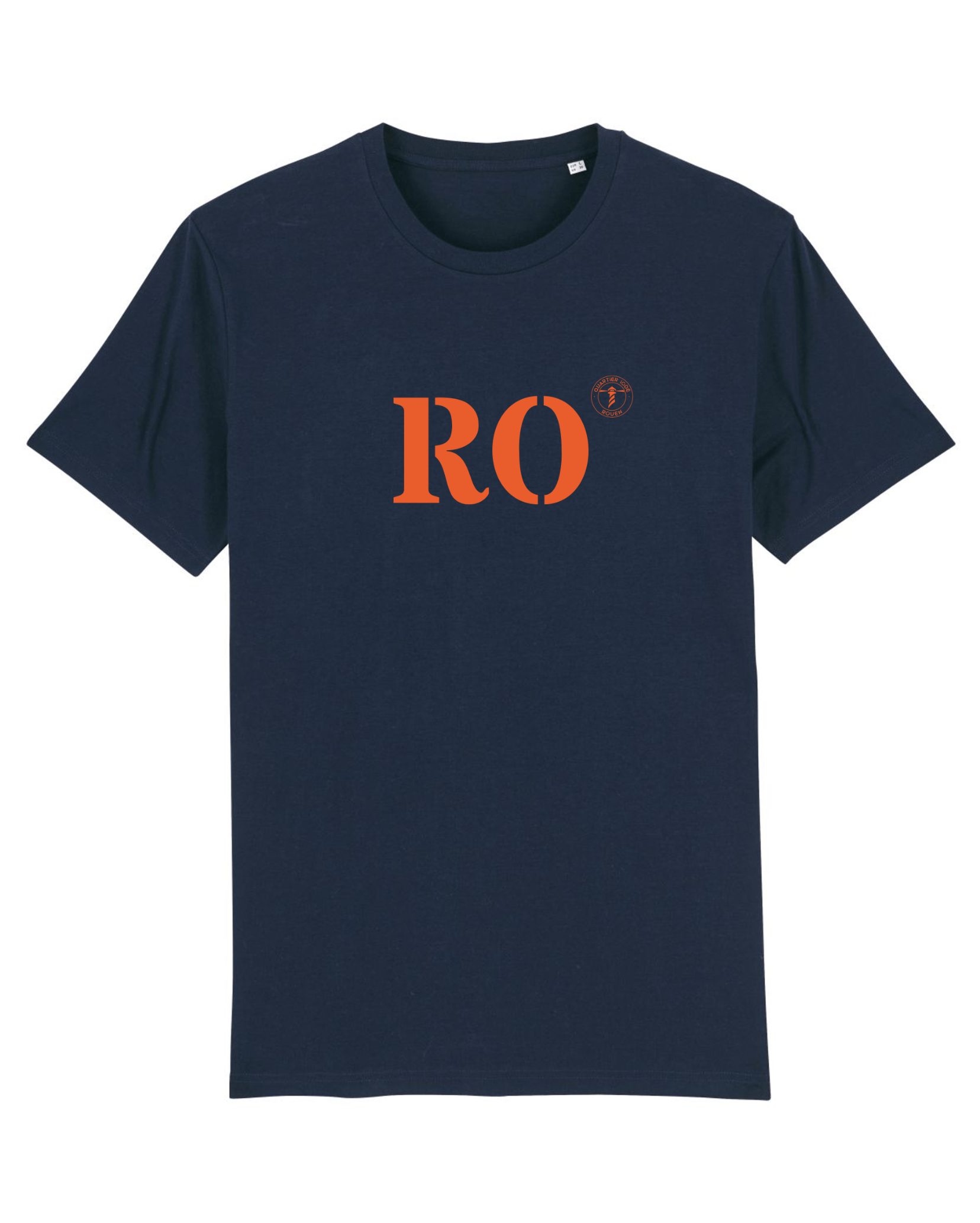 T-shirt Rouen RO - Marine et orange - Quartier iodé