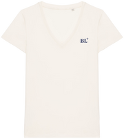 T-shirt brodé BL Boulogne sur Mer - Beige brodé Bleu marine - Quartier iodé