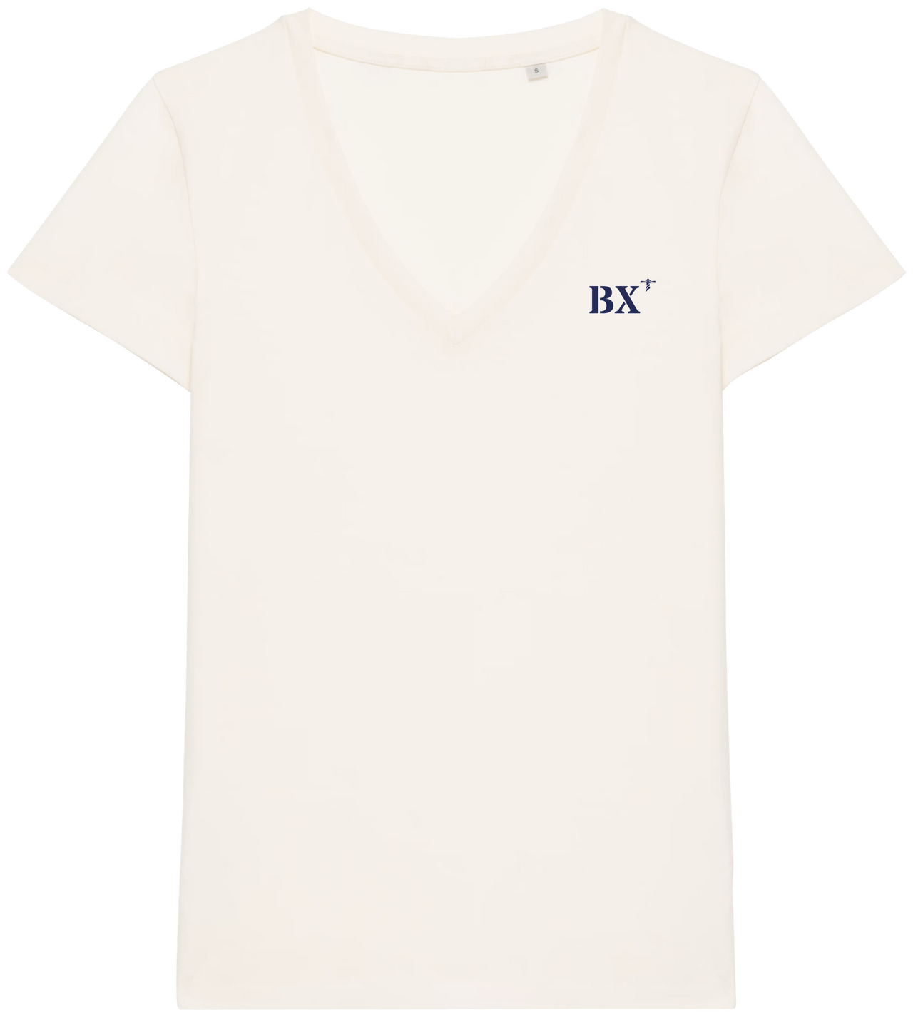 T-shirt Col V brodé Bordeaux BX Beige brodé Bleu Marine - Quartier iodé