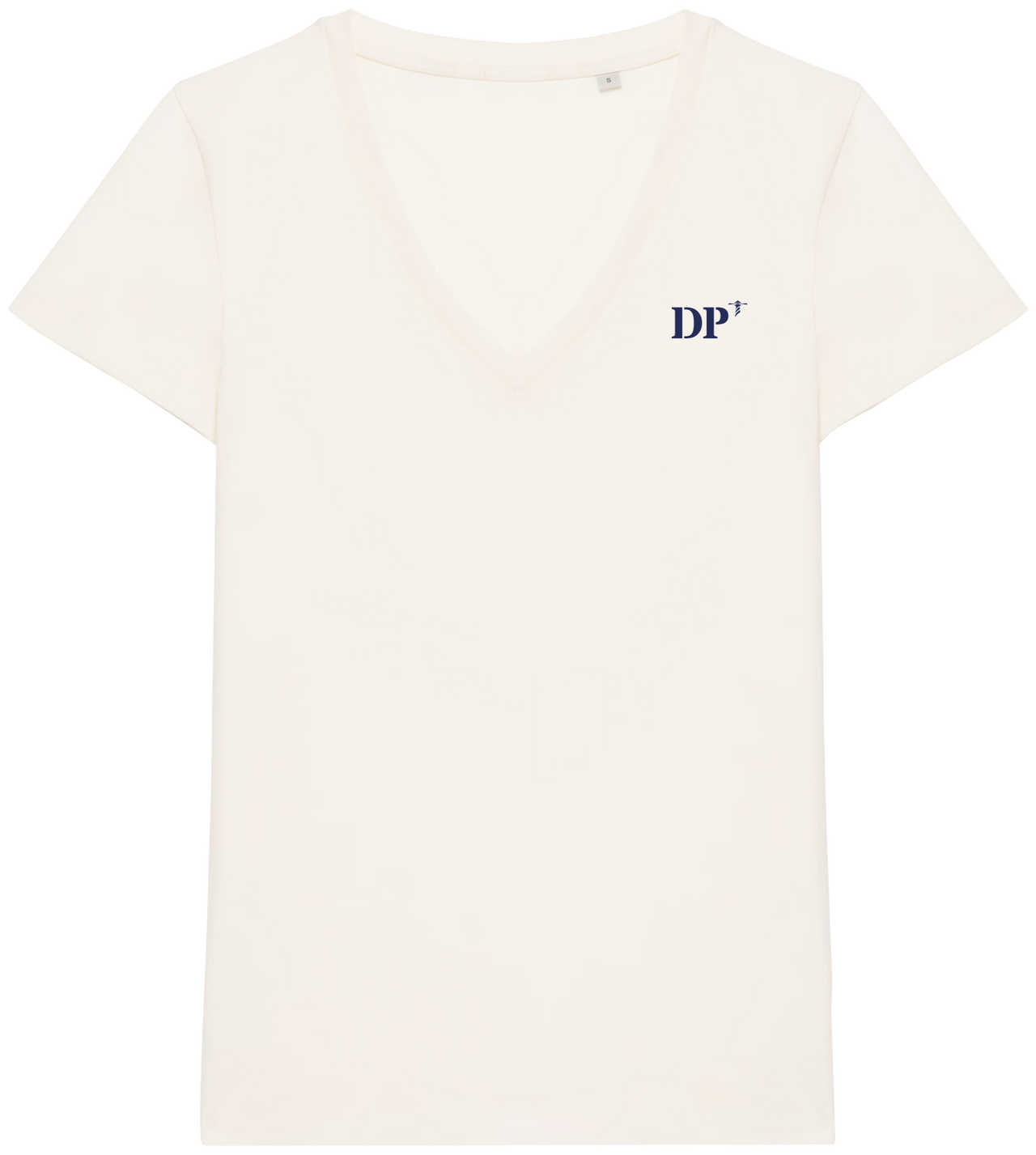 T-shirt brodé DK Dunkerque Beige et Bleu Marine - Quartier iodé