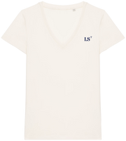 T-shirt brodé Les Sables d'Olonnes LS Beige et Bleu Marine - Quartier iodé