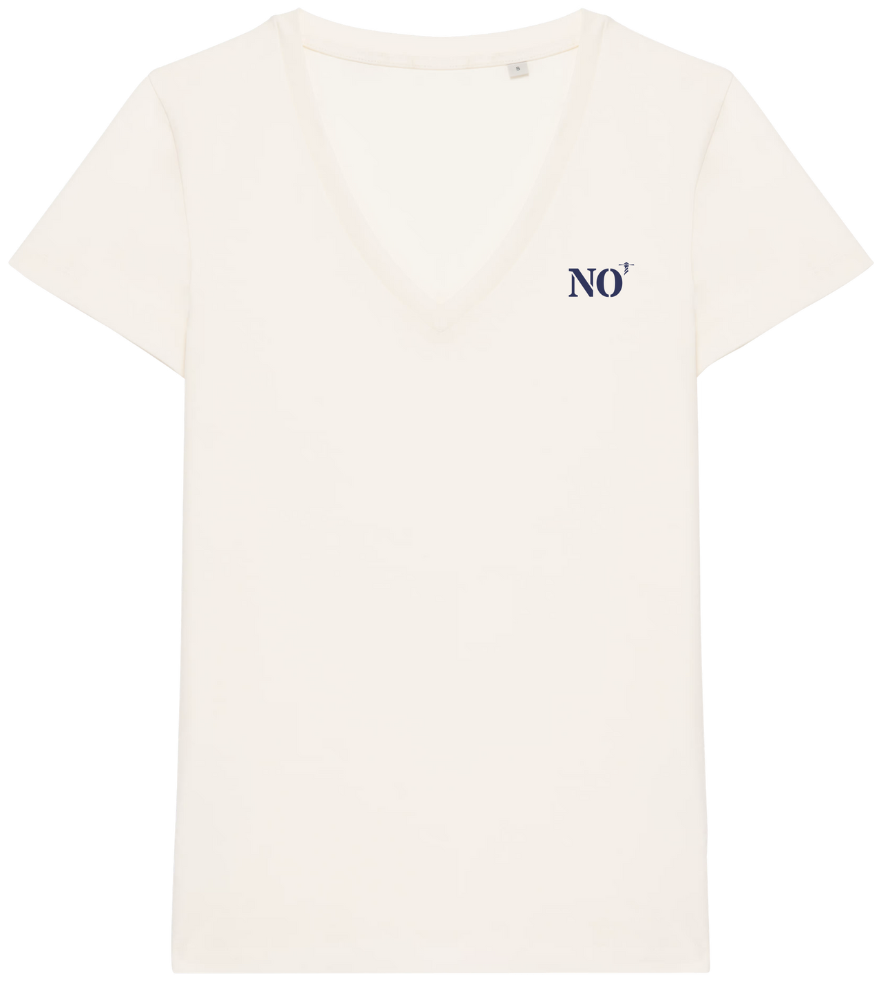 T-shirt Femme brodé Noirmoutier NO Beige et Bleu Marine - Quartier iodé