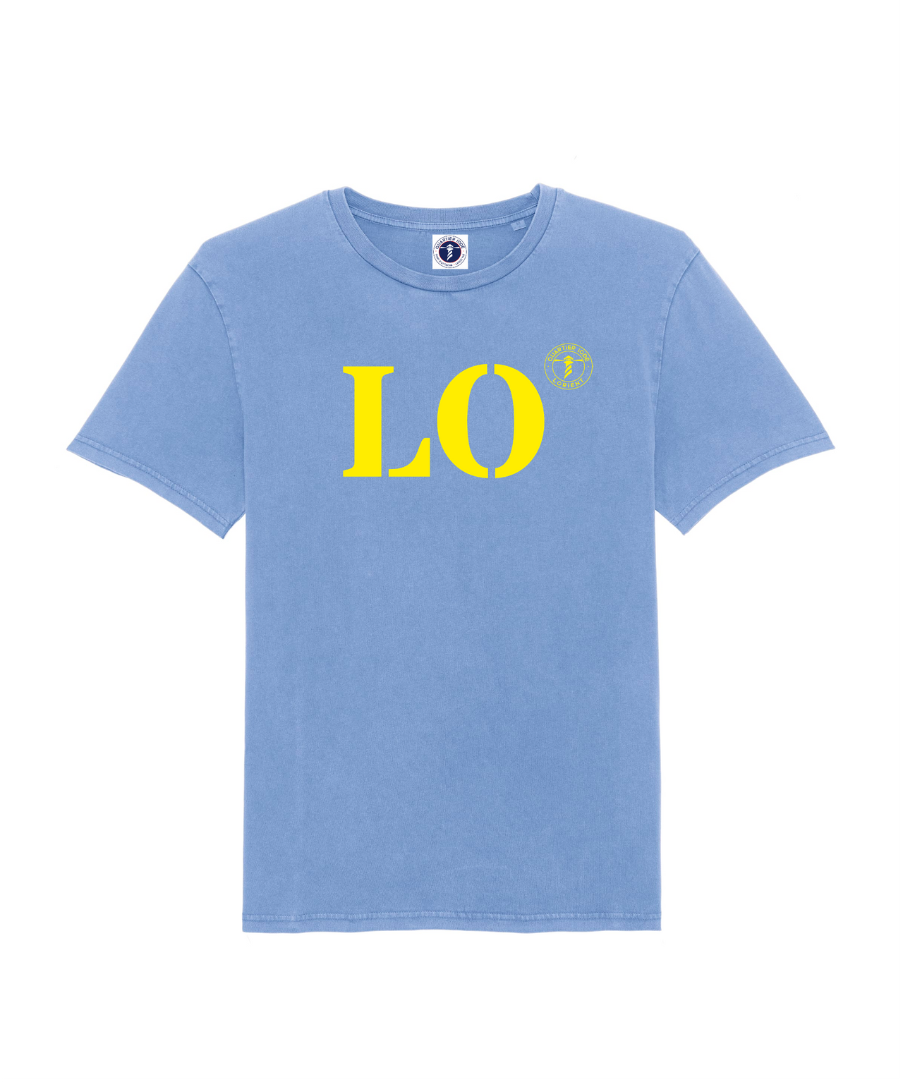 T-shirt Lorient LO "MON QUARTIER MARITIME" - Bleu ciel Blanc/Jaune - Unisexe