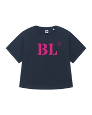 T-shirt oversized Boulogne sur Mer BL "MON QUARTIER MARITIME" - Bleu et rose - Femmes - Quartier iodé
