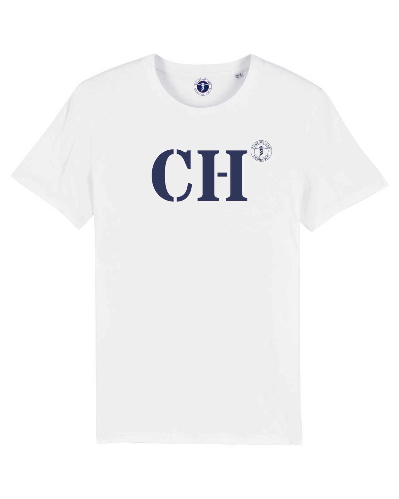 Tshirt Cherbourg "CH" de "quartier iodé" pour les amoureux de leur port de coeur Cherbourg! 