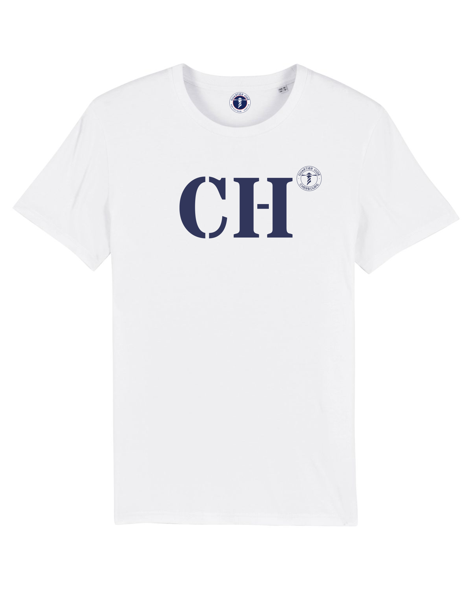 Tshirt Cherbourg "CH" de "quartier iodé" pour les amoureux de leur port de coeur Cherbourg! 