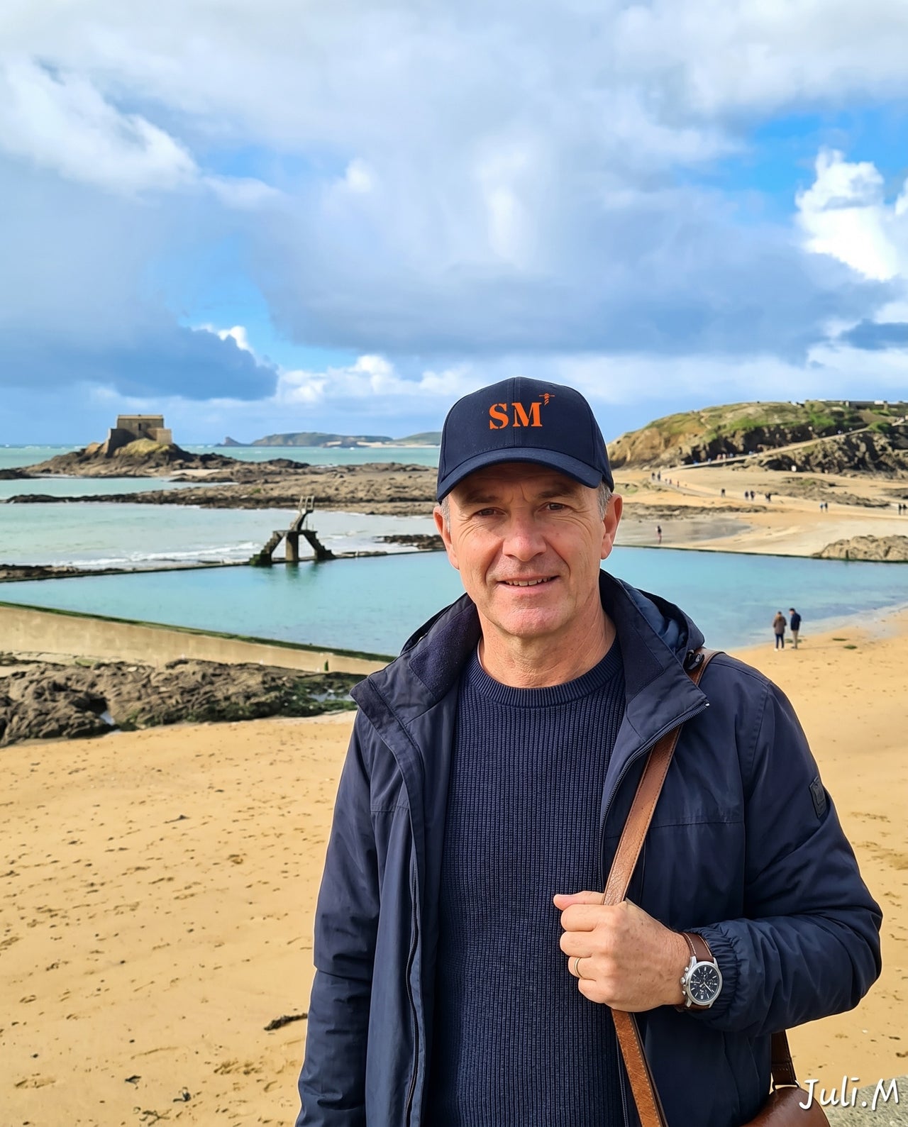 Casquette SM Saint Malo Bleu Marine - Orange / Rose