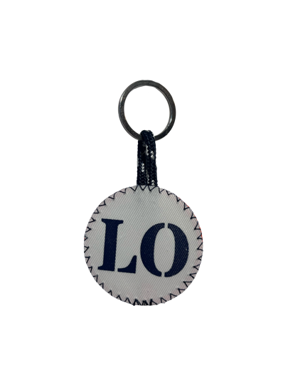 Porte clef Quartier iodé x 727 sailsbags  Bleu Marine - Blanc/ orange - Quartier iodé